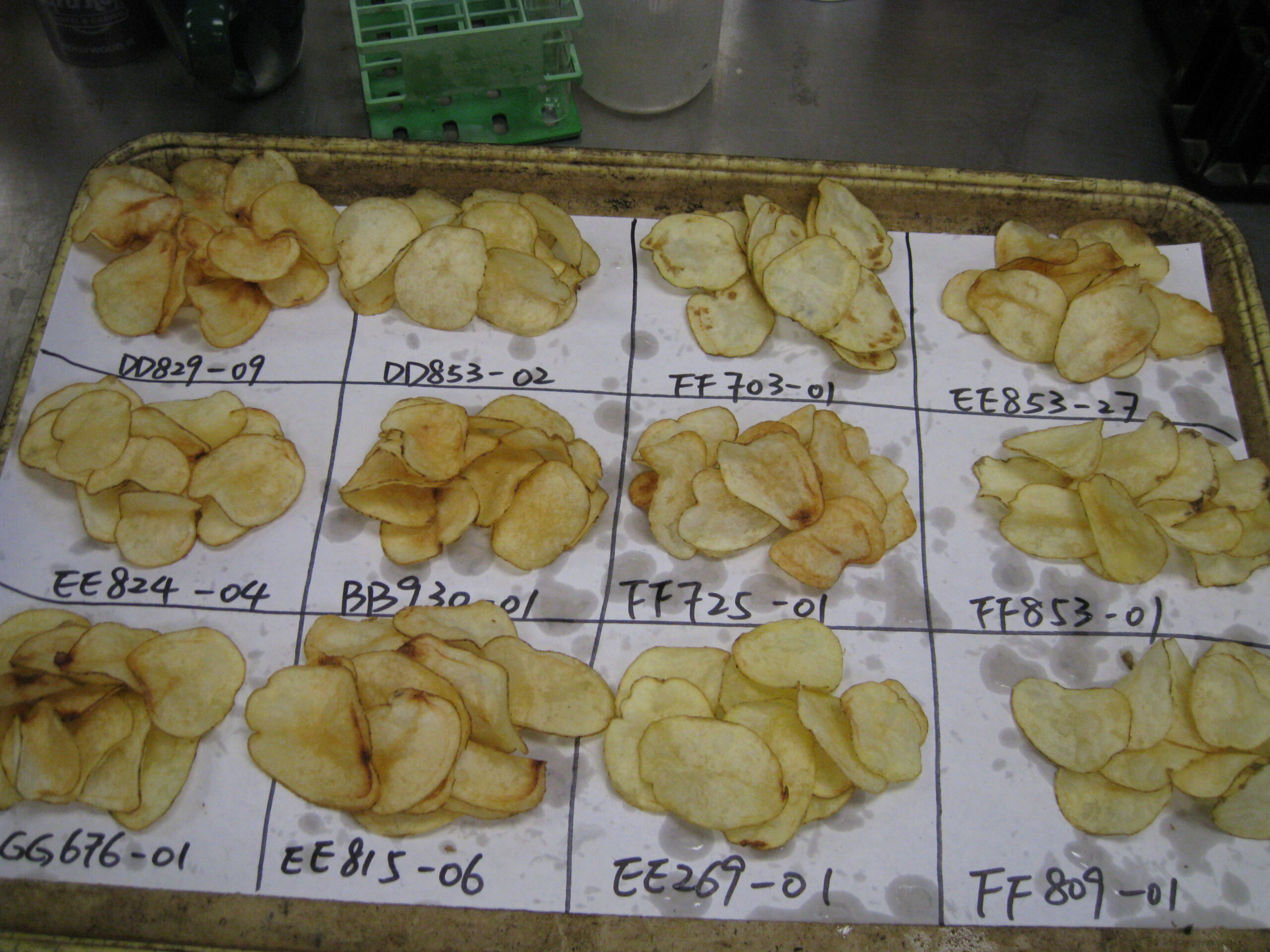 A variety of potato chippers