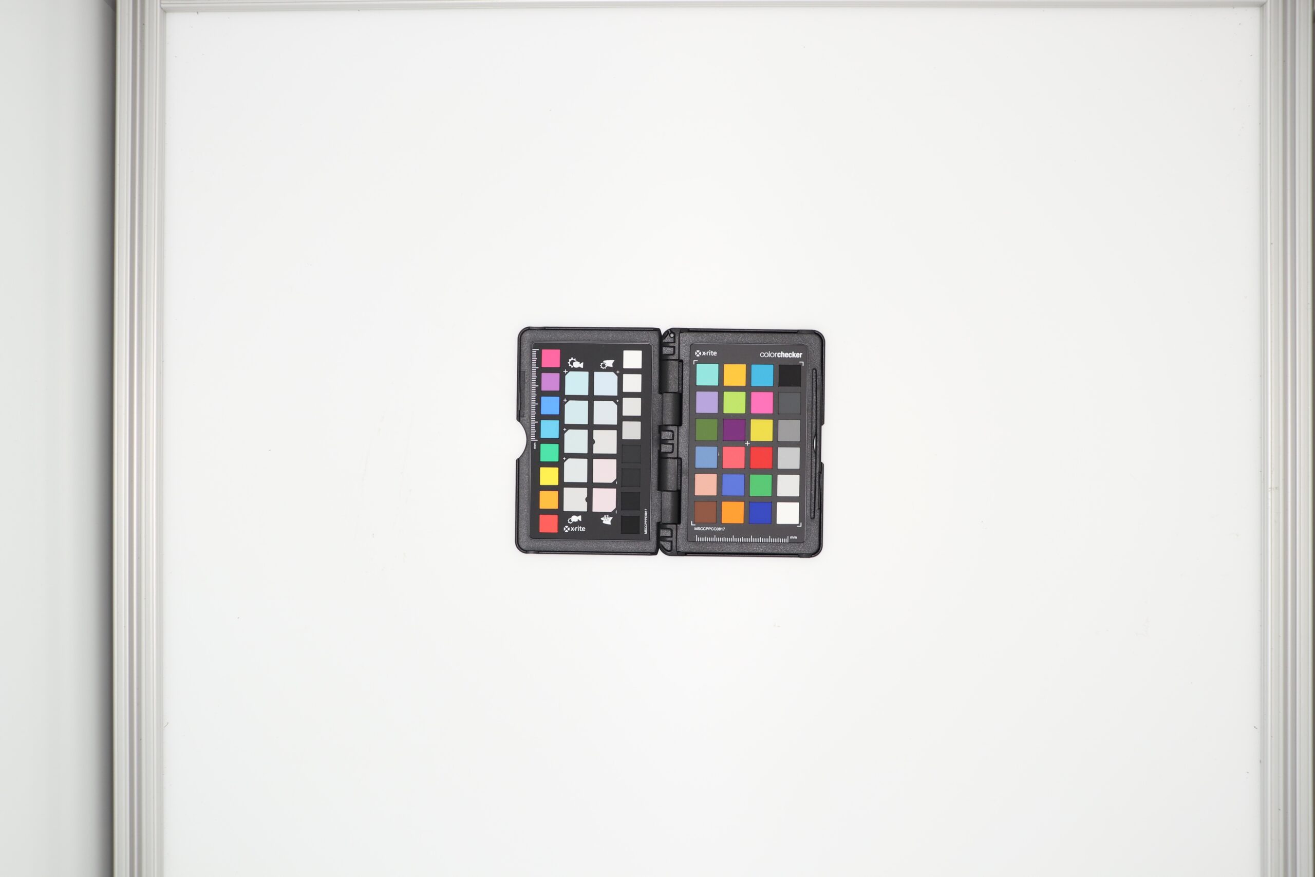 Correctly exposed color checker